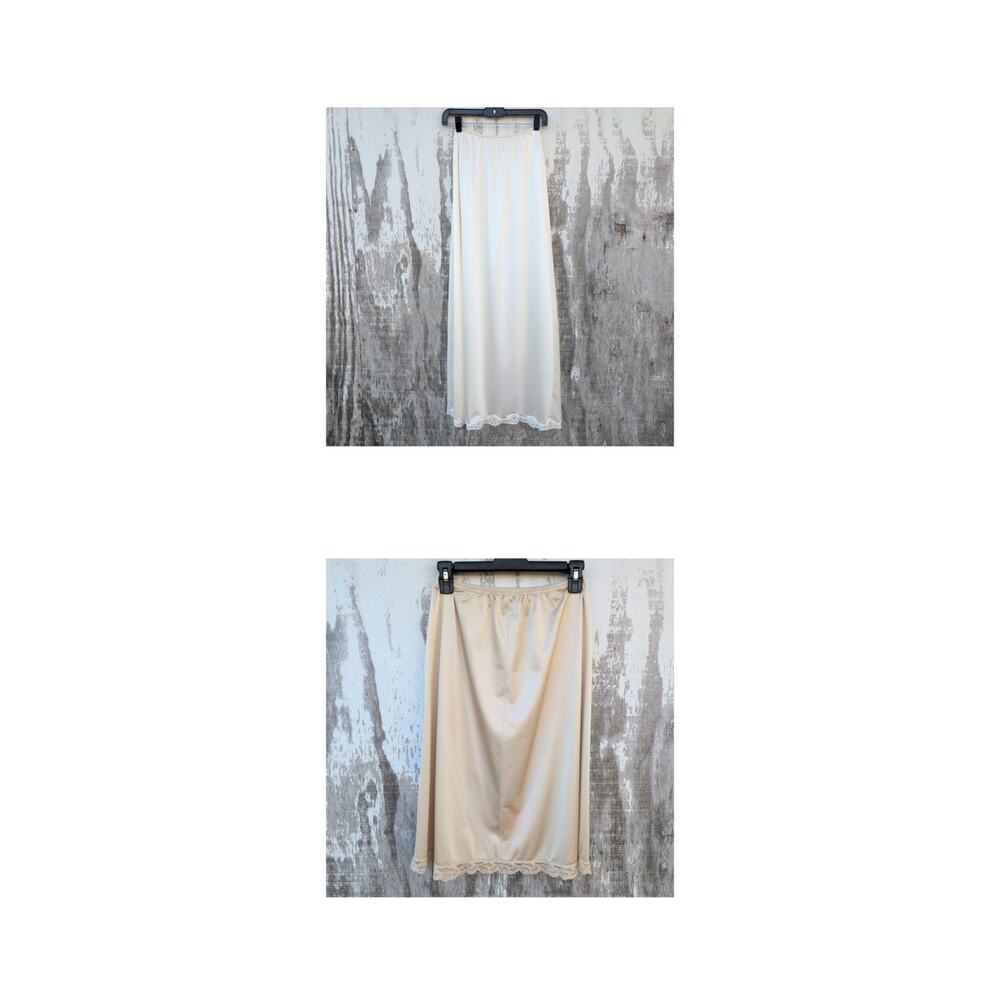 Vintage Midi/Maxi Lace Trim Skirt Slips VanityFair Sears Women's Small